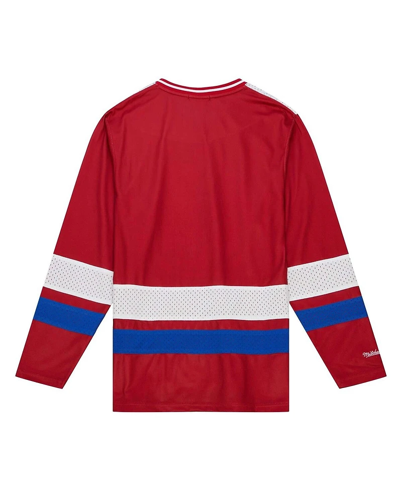Mitchell & Ness Women's Red Buffalo Bills Big Face 7.0 Long Sleeve Jersey T-Shirt