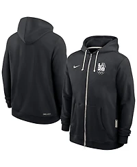 Nike Men's Black LA28 Summer Olympics Standard Issue Dri-fit Full-Zip Hoodie