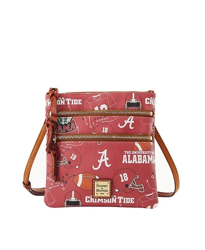 Dooney & Bourke Alabama Crimson Tide Football Halftime Triple Zip Crossbody Bag