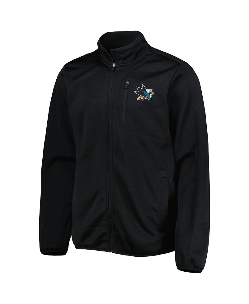 G-iii Sports by Carl Banks Men's Black San Jose Sharks Closer Transitional Full-Zip Jacket