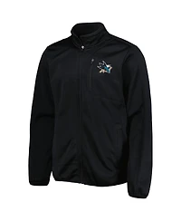 G-iii Sports by Carl Banks Men's Black San Jose Sharks Closer Transitional Full-Zip Jacket