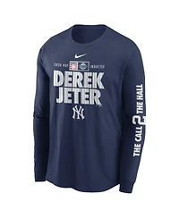 Nike Men's Derek Jeter Navy New York Yankees 2020 Mlb Hall of Fame Inductee The Call 2 The Hall Long Sleeve T-Shirt