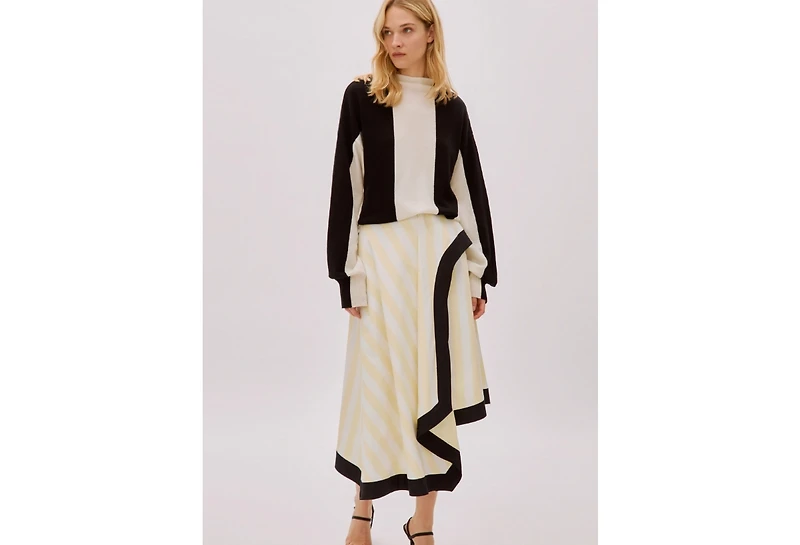 Labeca London Women's Kayra Cotton Striped Skirt