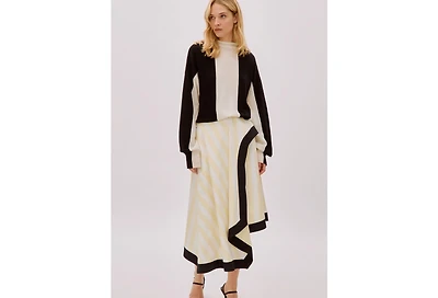 Labeca London Women's Kayra Cotton Striped Skirt