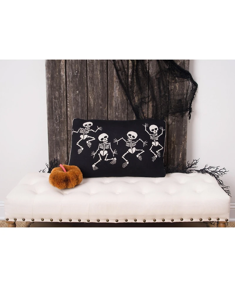16" x 24" Skeleton Halloween Throw Pillow