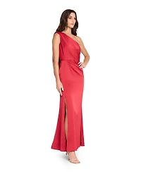Tahari Asl Women's One Shoulder Drape Back Gown