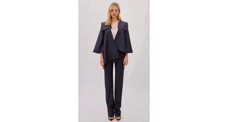 Labeca London Women's Midnight Wool Pinstripe Pants