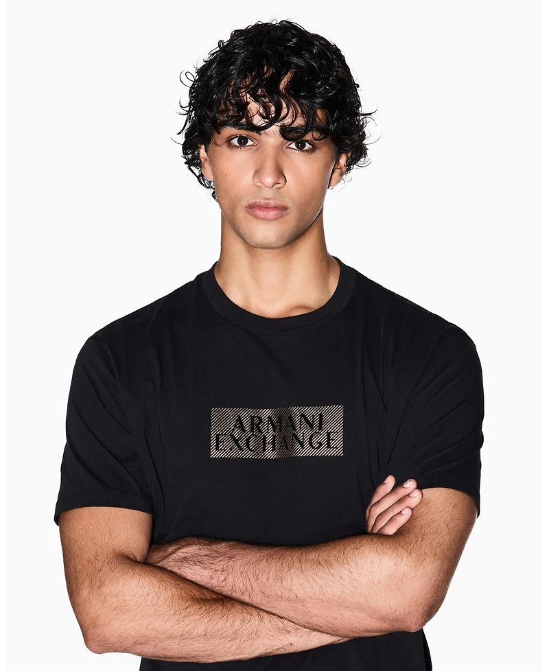 A|X Armani Exchange Men's Gold Logo Graphic T-Shirt