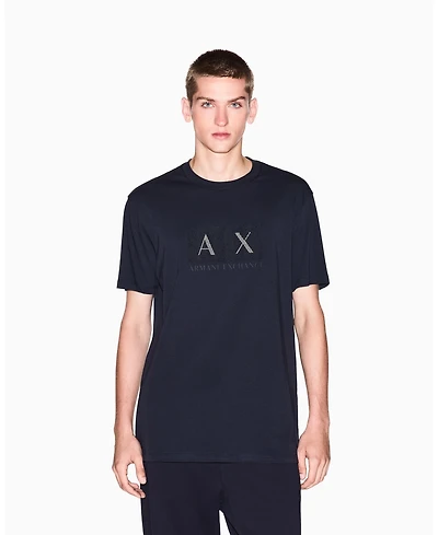 A|X Armani Exchange Men's Textured Grid Box T-Shirt