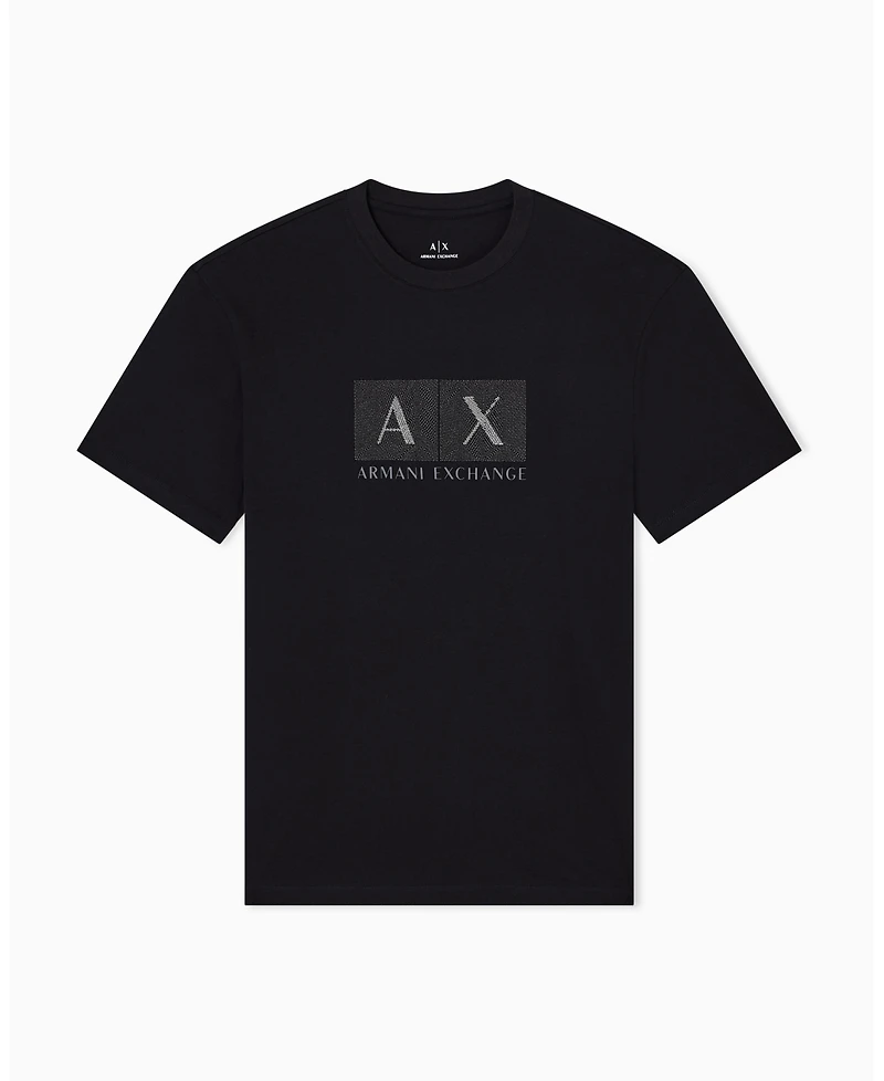 A|X Armani Exchange Men's Textured Grid Box T-Shirt