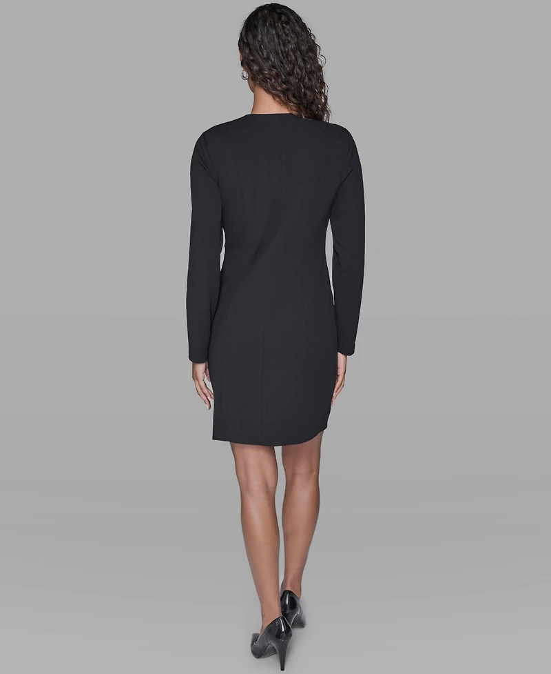 Karl Lagerfeld Paris Women's Collared Jacket Dress