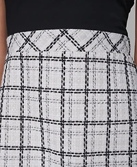Karl Lagerfeld Paris Women's Mock Neck Flounce Hem A-Line Dress