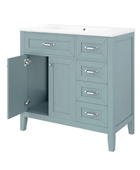 Casainc 36" Bathroom Vanity with Sink Combo, Cabinet Drawers, Solid Frame and Mdf Board
