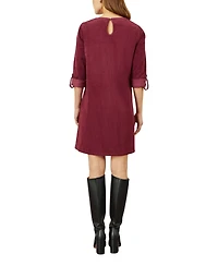 Yumi Women's Cord Tunic Dress With Pockets