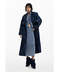 Desigual Women's Degraded denim trench coat