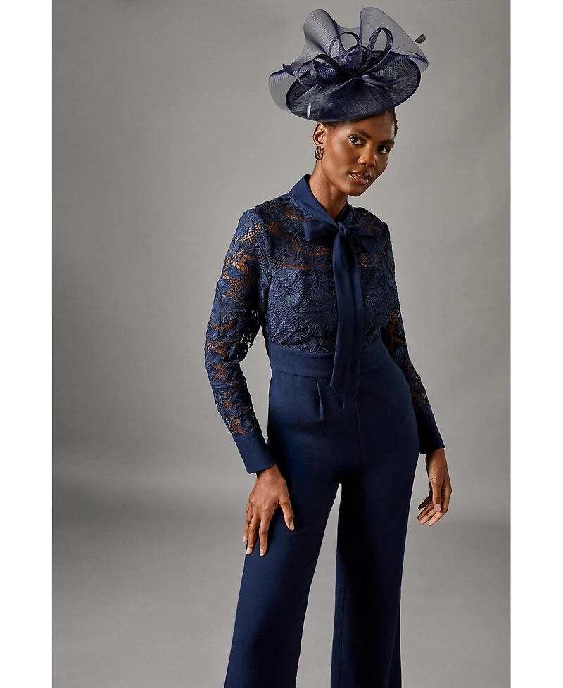 Coast Women's Lace Tie Neck Jumpsuit