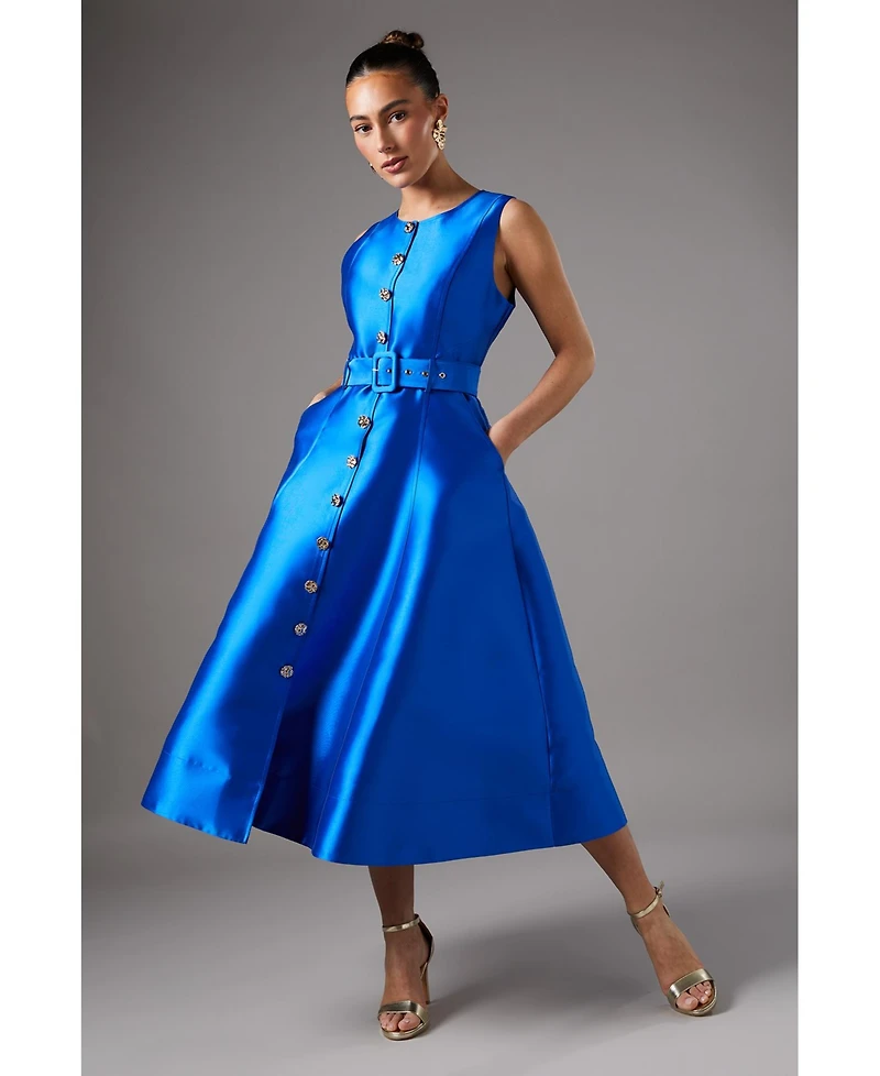 Coast Women's Button Through Belted Prom Dress