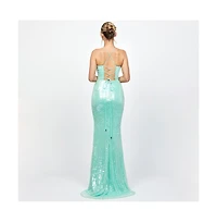 Bariano Indyana Sequin Strappy Back Maxi