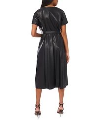 Msk Women's Dolman Sleeve Belted Dress