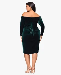 Xscape Plus Off-Shoulder Short Dress
