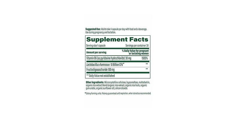 MegaFood Baby And Me 2 Prenatal Probiotic + Prebiotic ,30 Capsules