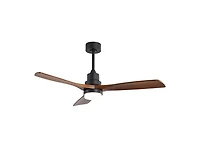 52-inch Modern Minimalist Black 3 Blades Ceiling Fan with 3 color Dimmable and Memory Function Light and Remote control