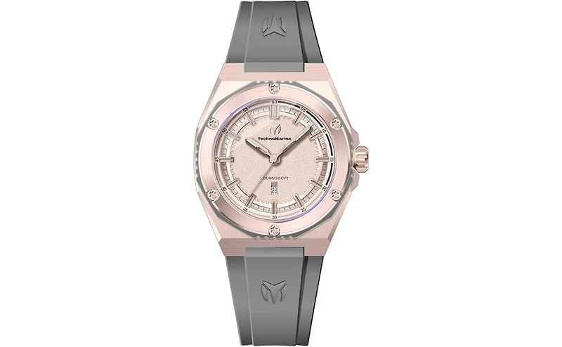 Technomarine Women's Tm-416081 Coral Quartz Rose Gold Dial Watch