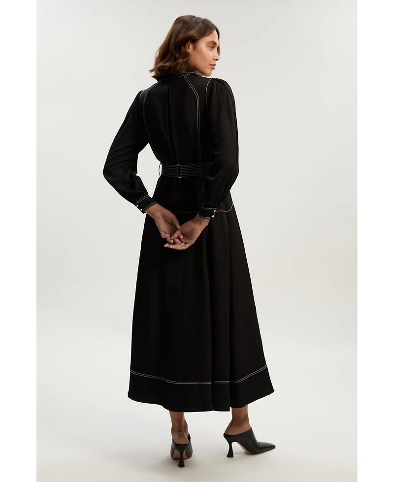 Karen Millen Women's Twill Maxi Dress
