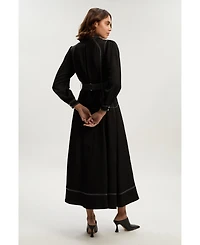 Karen Millen Women's Twill Maxi Dress