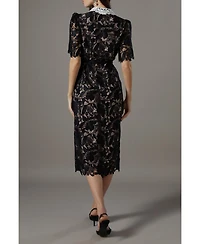 Coast Women's Short Sleeve Lace Shirt Dress