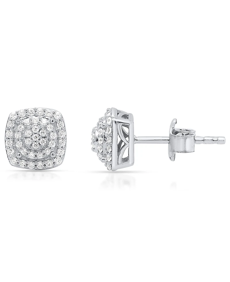 Macy's White Diamond Stud Earrings (1/4 ct. t.w.) in Sterling Silver