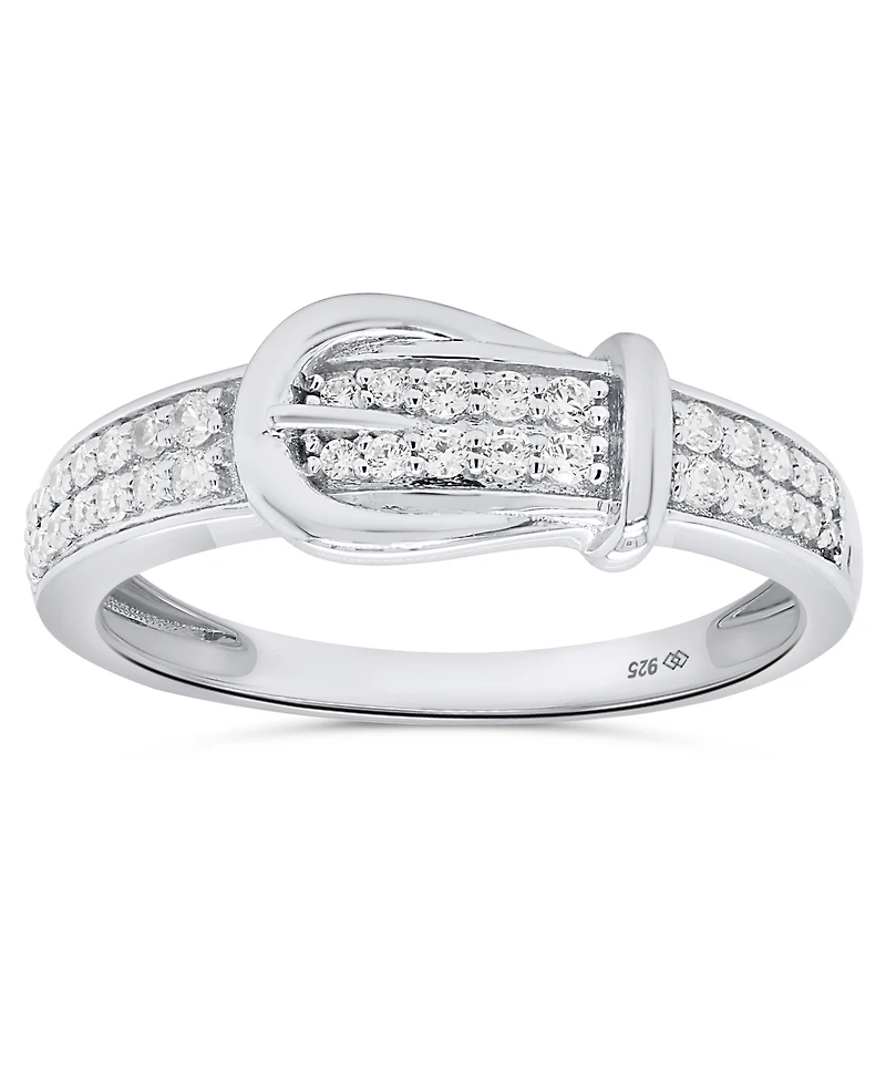 Macy's White Diamond Ring (1/4 ct. t.w.) Sterling Silver