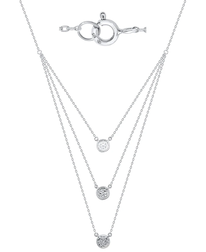 Macy's White Diamond Necklace (1/2 ct. t.w.) in Sterling Silver