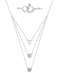 Macy's White Diamond Necklace (1/2 ct. t.w.) in Sterling Silver