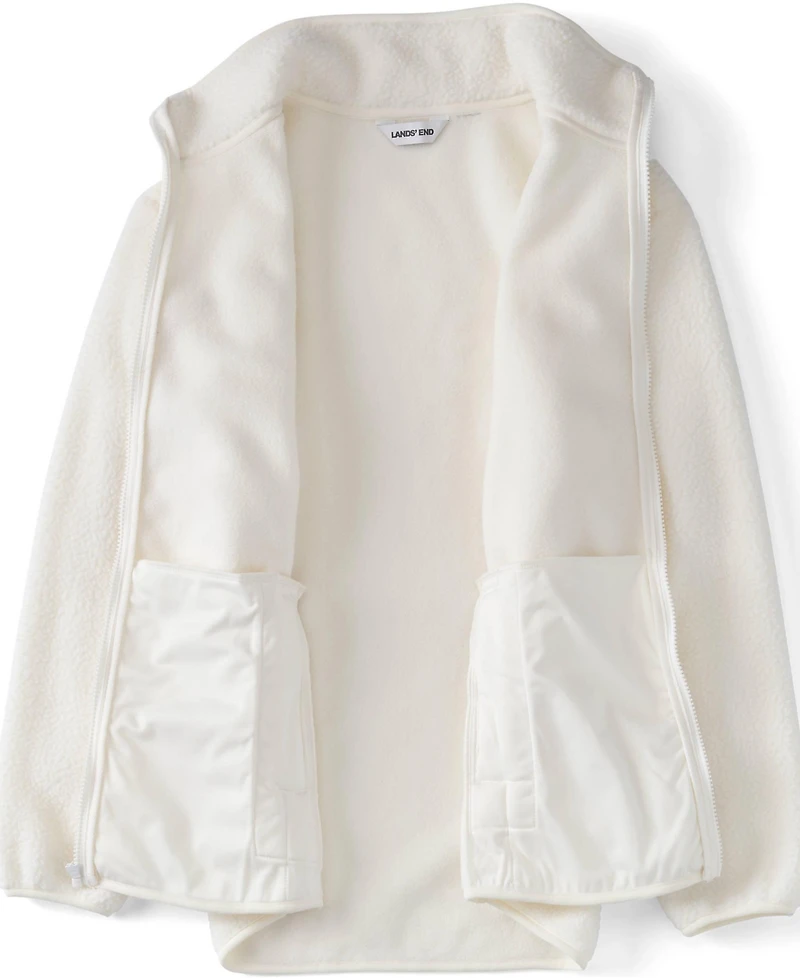 Lands' End Plus Cozy High Pile Full Zip Fleece Jacket