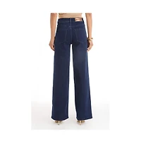 The Noli Shop Women's Rocco Gold Embellished Jean - Indigo