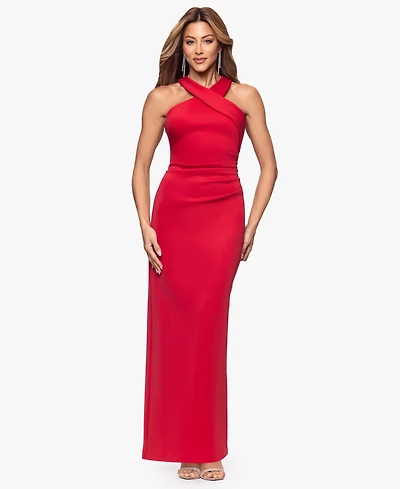 Xscape Petite Long Halter Neck Sheath Dress