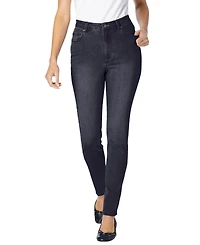 Woman Within Women's Tall Slim-Leg Stretch Comfort Denim Five-Pocket Jeans