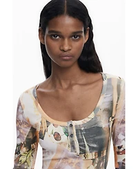 Desigual Women's Cut-out space dress