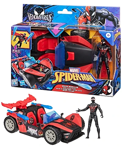 Spider-Man Marvel VenomVersus Epic World of Action Miles Morales Remix Blast Racer Action Figure Set