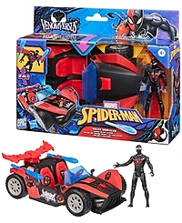 Spider-Man Marvel VenomVersus Epic World of Action Miles Morales Remix Blast Racer Action Figure Set