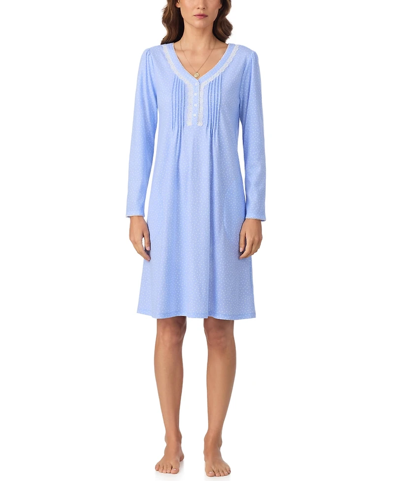 Eileen West Women's Floral Long Sleeve Night Gown