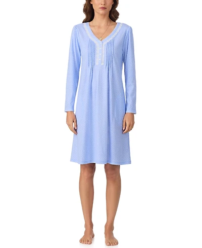 Eileen West Women's Floral Long Sleeve Night Gown