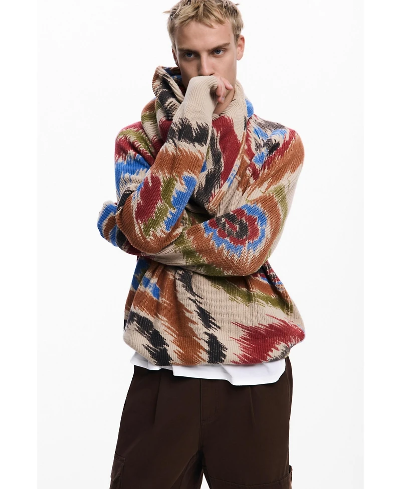 Desigual Men's Abstract paisley sweater