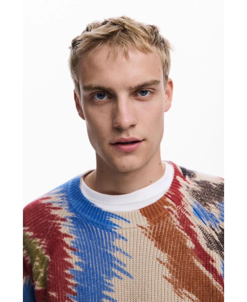 Desigual Men's Abstract paisley sweater