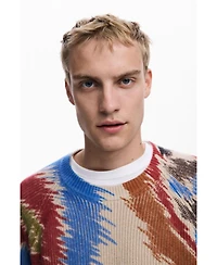 Desigual Men's Abstract paisley sweater