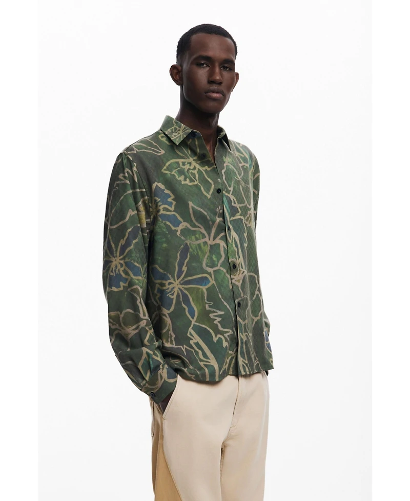 Desigual Men's Long-sleeve forest shirt