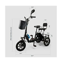 Artudatech Three Wheel Electric Tricycle for Adults 3 Motorized Folding E-Bike