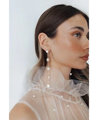 Carmela Bezel Crystal Drop Earrings