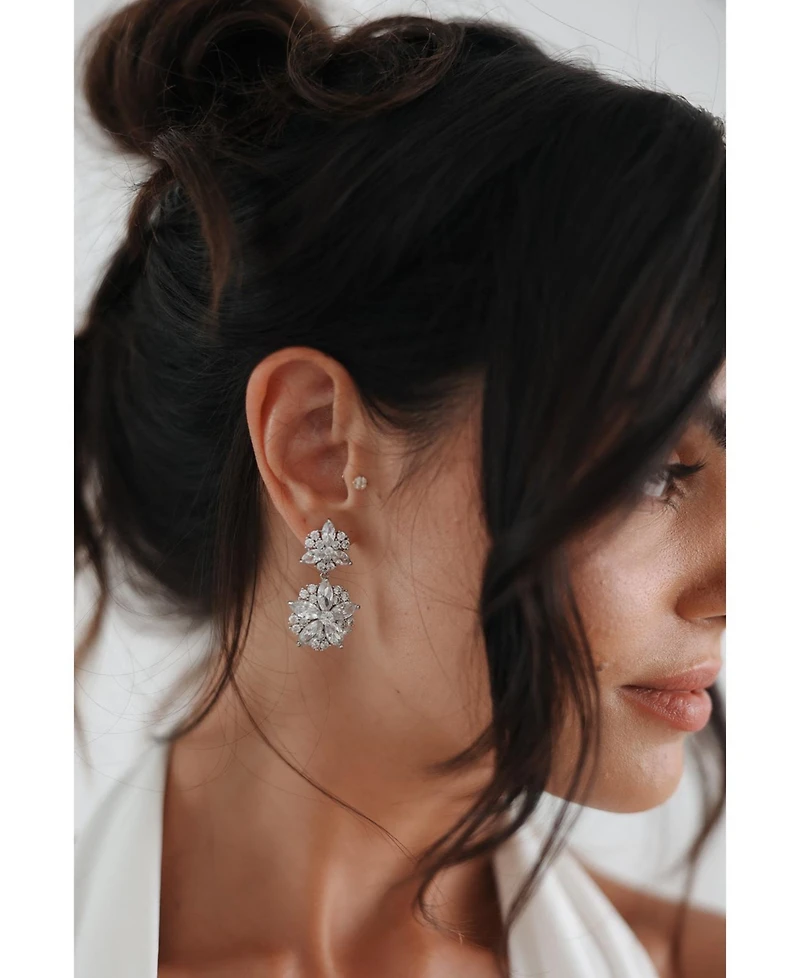 Untamed Petals Empress Crystal Earrings